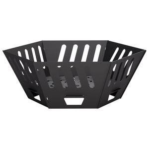 vidaXL Hoguera Negro 60 x 60 x 23 cm Acero