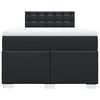 vidaXL Cama box spring con colch&oacute;n cuero sint&eacute;tico negro 120x190 cm
