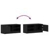 vidaXL Gabinete de TV 2 pcs Roble Negro 80 x 35 x 36,5 cm