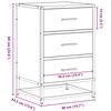 vidaXL Mesita noche madera ingenier&iacute;a roble ahumado 40x34,5x60cm metal