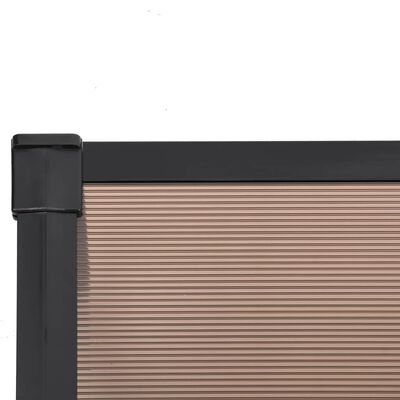 vidaXL Marquesina de puerta policarbonato negro 358,5x90 cm