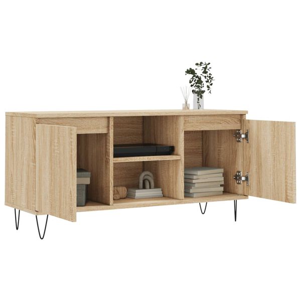 vidaXL Mueble de TV madera de ingenier&iacute;a roble Sonoma 104x35x50 cm