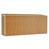 vidaXL Caseta de jard&iacute;n de pared marr&oacute;n 118x382x178 cm acero galvanizado