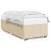 vidaXL Estructura de cama sin colch&oacute;n tela crema 80x200 cm