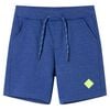 vidaXL Pantalones cortos infantiles con cord&oacute;n azul m&eacute;lange 116