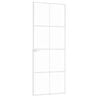 vidaXL Puerta de interior vidrio templado y aluminio blanco 76x201,5cm