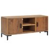 vidaXL Mueble para TV madera maciza de pino marr&oacute;n 110x35x48 cm