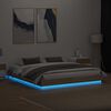 vidaXL Estructura de cama con luces LED roble Sonoma 180x200 cm