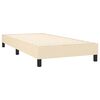 vidaXL Cama box spring con colch&oacute;n tela color crema 90x200 cm