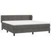 vidaXL Cama box spring con colch&oacute;n terciopelo gris oscuro 160x200 cm