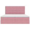 vidaXL Cama con almacenamiento Rosa 200 x 200 cm Terciopelo