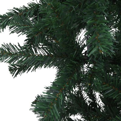 vidaXL Árbol de Navidad artificial invertido con luces y bolas 180 cm