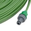 vidaXL Manguera de riego 3 tubos PVC verde 7,5 m