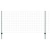 vidaXL Cerca y Poste Verde 1,2 x 10 m Acero