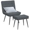 vidaXL Sill&oacute;n de relax con reposapi&eacute;s terciopelo gris oscuro