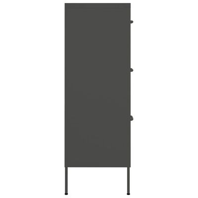 vidaXL Armario de almacenamiento gris antracita 80x35x101,5 cm acero