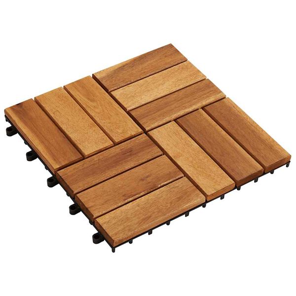 vidaXL Baldosas de porche 30x30 cm acacia 30 piezas