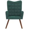 vidaXL Sill&oacute;n de relax de terciopelo verde oscuro