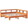 vidaXL Cama con estanter&iacute;a sin colch&oacute;n madera maciza marr&oacute;n 180x200cm