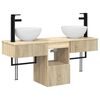 vidaXL Juego de muebles de ba&ntilde;o 3 uds. Roble Sonoma