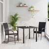 vidaXL Conjunto de Comedor de Jard&iacute;n 3 pcs Negro