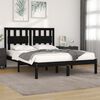 vidaXL Estructura de cama de madera maciza de pino negra 140x190 cm