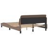vidaXL Estructura de cama Dover cuero sint&eacute;tico capuchino 120x200cm