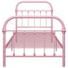 vidaXL Estructura de cama sin colchón metal rosa 90x200 cm