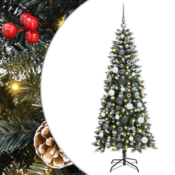 vidaXL &Aacute;rbol de Navidad artificial Verde 150 cm PVC, Pl&aacute;stico y Acero