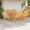 vidaXL Silla de Jard&iacute;n 6 pcs Marr&oacute;n 57 x 72 x 109 cm