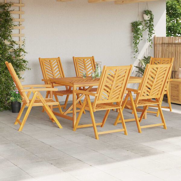 vidaXL Silla de Jard&iacute;n 6 pcs Marr&oacute;n 57 x 72 x 109 cm
