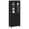 vidaXL Aparador alto 2 pcs Roble negro 69,5 x 34 x 180 cm