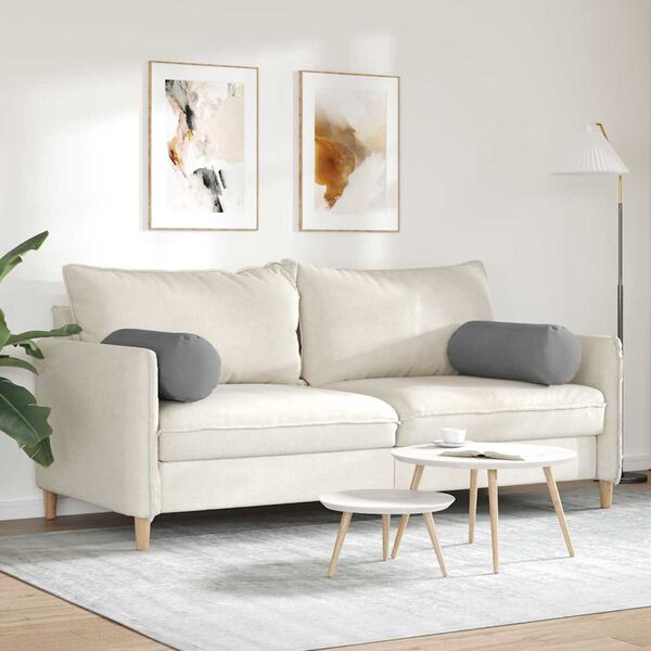 vidaXL Cojines Bolster 2 pcs Gris oscuro &Oslash; 25 x 70 cm