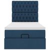 vidaXL Cama otomana con colch&oacute;n azul 90x200 cm tela