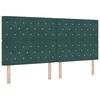 vidaXL Cama tipo Box Spring Verde oscuro 200 x 200 cm Terciopelo