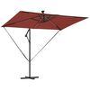 vidaXL Parasol de cantilever tipo plátano Terracota 294 x 200 x 254 cm