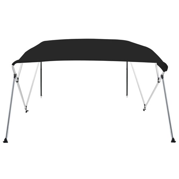 vidaXL Toldo bimini de 4 arcos gris 243x180x137 cm