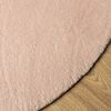 vidaXL Alfombra de pelo corto suave lavable HUARTE rosado &Oslash; 160 cm
