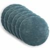 vidaXL Funda de almohada 6 pcs HEERLEN Azul &Oslash; 60 cm Tela Chenille