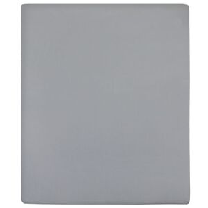 vidaXL S&aacute;bana bajera jersey algod&oacute;n gris 90x200 cm