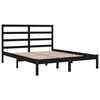 vidaXL Estructura de cama de madera maciza de pino negra 140x190 cm
