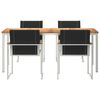 vidaXL ConjuntodeComedordeJardín 5 pcs Madera de teca maciza