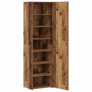 vidaXL Aparador alto 2 pcs Madera vieja 50 x 42,5 x 185 cm