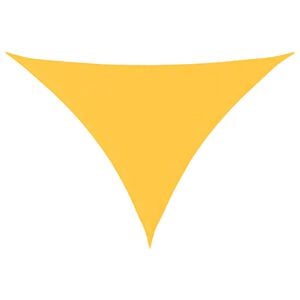 vidaXL Toldo de vela triangular de tela oxford amarillo 3x3x4,24 m