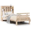 vidaXL Cama con estanter&iacute;a sin colch&oacute;n madera maciza de pino 90x190 cm