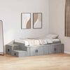 vidaXL Cama con almacenamiento Gris Sonoma 80 cm Madera contrachapada