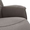 vidaXL Sill&oacute;n reclinable con reposapi&eacute;s tela gris taupe