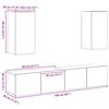 vidaXL Conjunto de mueble de TV 4 pcs Madera envejecida