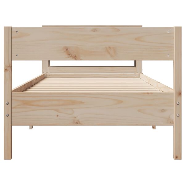 vidaXL Estructura de cama sin colch&oacute;n madera maciza de pino 90x190 cm