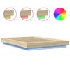 vidaXL Estructura cama con luces LED madera roble Sonoma 120x190 cm